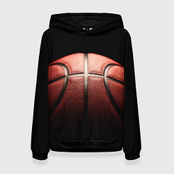 Толстовка-худи женская Basketball ball, цвет: 3D-черный