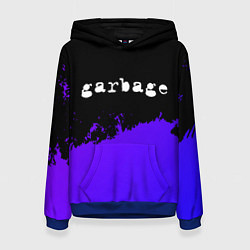 Толстовка-худи женская Garbage purple grunge, цвет: 3D-синий