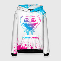 Женская толстовка Poppy Playtime neon gradient style