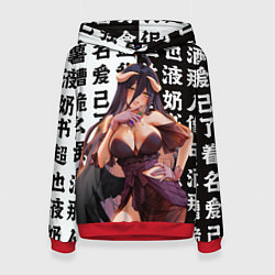 Толстовка-худи женская Альбедо - Повелитель тьмы аниме, цвет: 3D-красный