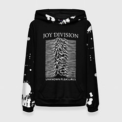 Толстовка-худи женская Joy Division - unknown pleasures, цвет: 3D-черный