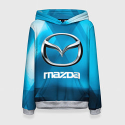 Толстовка-худи женская Mazda - sport - абстракция, цвет: 3D-меланж