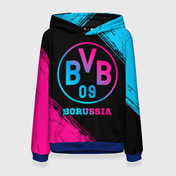 Толстовка-худи женская Borussia - neon gradient, цвет: 3D-синий