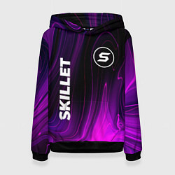 Толстовка-худи женская Skillet violet plasma, цвет: 3D-черный