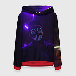 Женская толстовка Неоновый анонимус во тьме