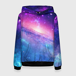 Толстовка-худи женская Космическая воронка, цвет: 3D-черный