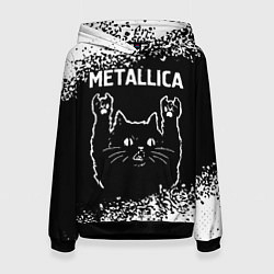 Женская толстовка Группа Metallica и рок кот