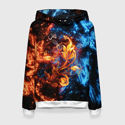 Женская толстовка Огонь и вода - Огненный цветок