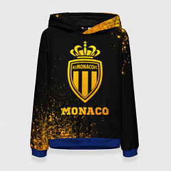 Толстовка-худи женская Monaco - gold gradient, цвет: 3D-синий