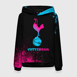 Толстовка-худи женская Tottenham - neon gradient, цвет: 3D-черный
