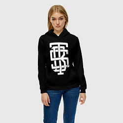 Толстовка-худи женская BTS alternative logo, цвет: 3D-черный — фото 2
