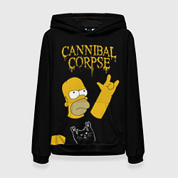 Женская толстовка Cannibal Corpse Симпсоны Гомер рокер