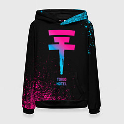 Толстовка-худи женская Tokio Hotel - neon gradient, цвет: 3D-черный