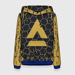 Толстовка-худи женская BattleTech - соты, цвет: 3D-синий