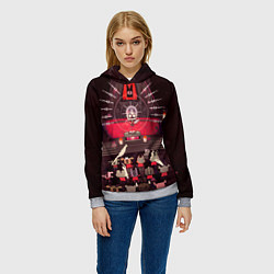 Толстовка-худи женская Cult of the Lamb - Обряд, цвет: 3D-меланж — фото 2