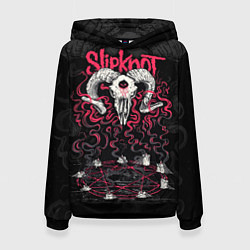 Толстовка-худи женская Slipknot - goat skull, цвет: 3D-черный