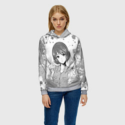 Толстовка-худи женская Rui Tachibana art, цвет: 3D-меланж — фото 2