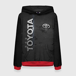 Толстовка-худи женская Toyota cracks, цвет: 3D-красный