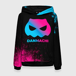 Толстовка-худи женская DanMachi - neon gradient, цвет: 3D-черный