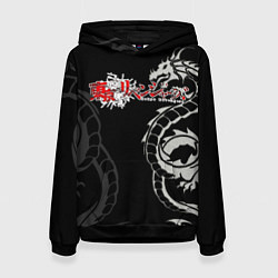Толстовка-худи женская Токийские мстители аниме драконы, цвет: 3D-черный
