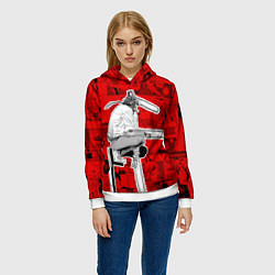 Толстовка-худи женская Человек- бензопила : Кадры манги, цвет: 3D-белый — фото 2