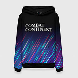 Толстовка-худи женская Combat Continent stream, цвет: 3D-черный