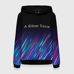 Толстовка-худи женская A Silent Voice stream, цвет: 3D-черный
