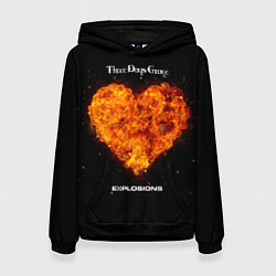 Толстовка-худи женская Explosions - Three Days Grace, цвет: 3D-черный