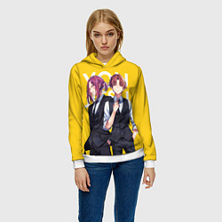 Толстовка-худи женская Какеру и Киётака, цвет: 3D-белый — фото 2