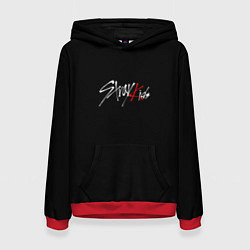 Женская толстовка Stray Kids white logo