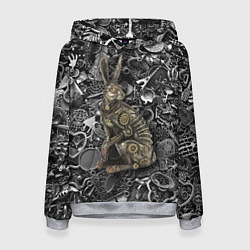 Женская толстовка Металлический заяц - стимпанк