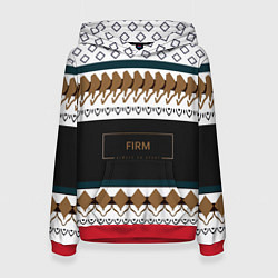 Толстовка-худи женская Как белый свитер из 90х FIRM, цвет: 3D-красный