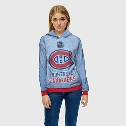 Толстовка-худи женская Montreal Canadiens - NHL, цвет: 3D-красный — фото 2