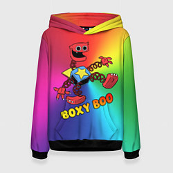 Толстовка-худи женская Project Playtime: Boxy Boo, цвет: 3D-черный