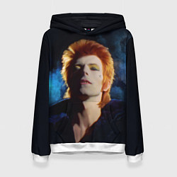 Толстовка-худи женская David Bowie - Jean Genie, цвет: 3D-белый