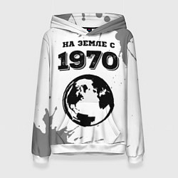 Женская толстовка На Земле с 1970: краска на светлом