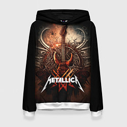 Женская толстовка Metallica гитара и логотип