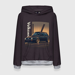Толстовка-худи женская Volkswagen Golf class, цвет: 3D-меланж