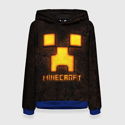 Толстовка-худи женская Minecraft lava, цвет: 3D-синий
