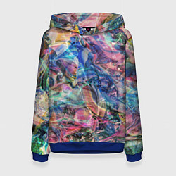 Толстовка-худи женская Слияние красок, цвет: 3D-синий