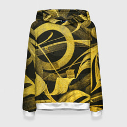 Толстовка-худи женская Gold Calligraphic, цвет: 3D-белый