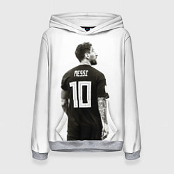 Толстовка-худи женская 10 Leo Messi, цвет: 3D-меланж