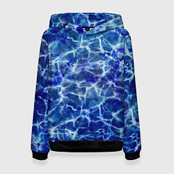 Толстовка-худи женская Морская бездна, цвет: 3D-черный