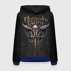 Толстовка-худи женская Логотип Baldurs Gate 3, цвет: 3D-синий