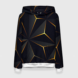 Толстовка-худи женская Hexagon Line Smart, цвет: 3D-белый