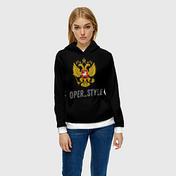 Толстовка-худи женская Oper style, цвет: 3D-белый — фото 2