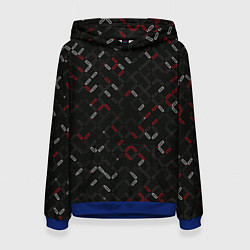 Толстовка-худи женская Текстурный узор, цвет: 3D-синий