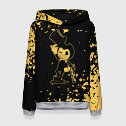 Толстовка-худи женская Bendy and the ink machine Чернильная машина бенди, цвет: 3D-меланж
