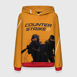 Толстовка-худи женская Counter Strike 2, цвет: 3D-красный