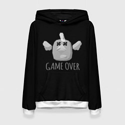 Толстовка-худи женская Chicken Gun Game over, цвет: 3D-белый